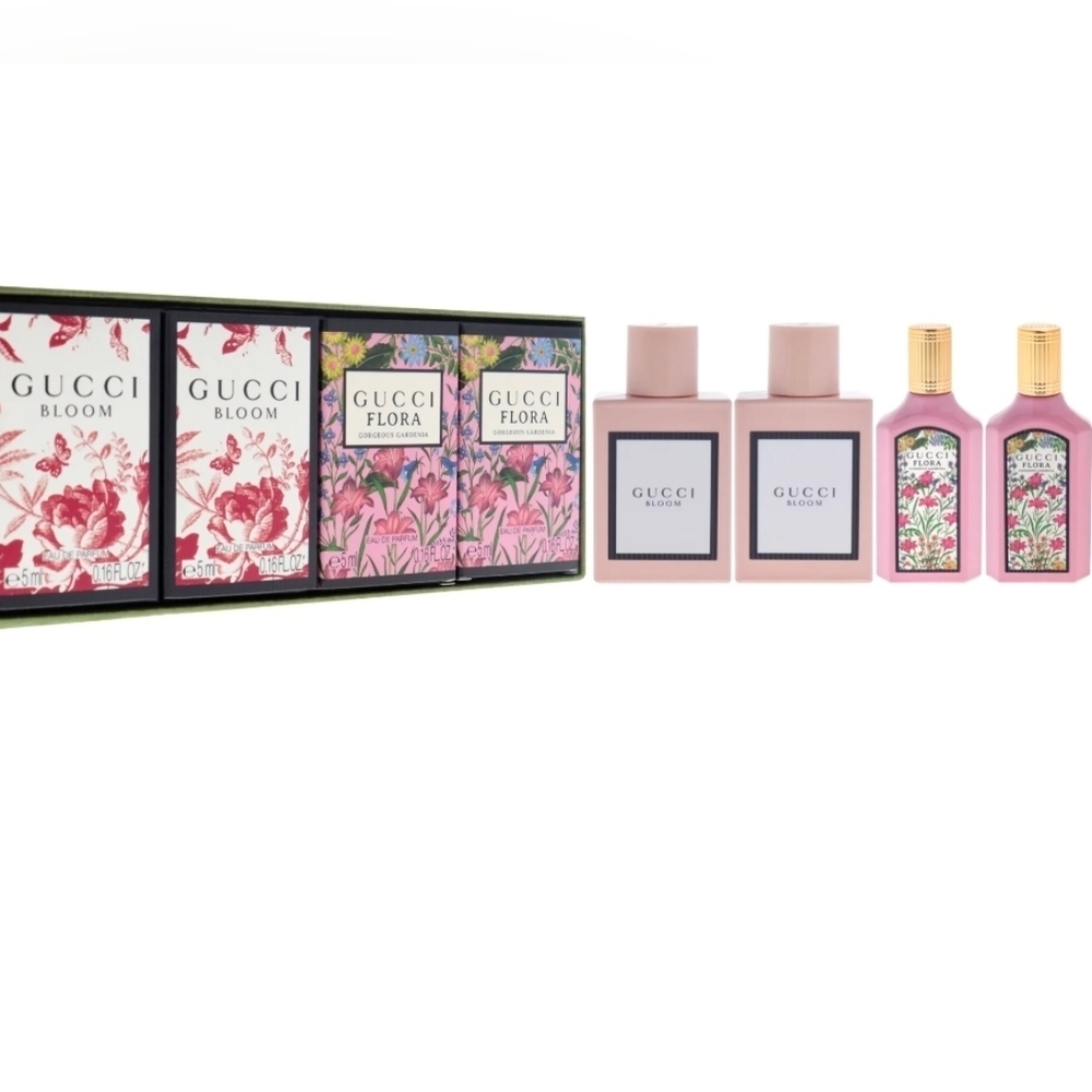 Gucci Bloom & Flora Gorgeous Gardenia Set - 4 pack New/ Sealed - Picture 2 of 2